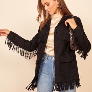 NWOT REFORMATION SUEDE FRINGE JACKET!!